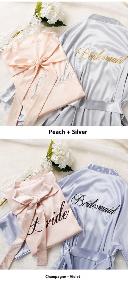 Before the Vows Personalized Satin Bridal Party Robe