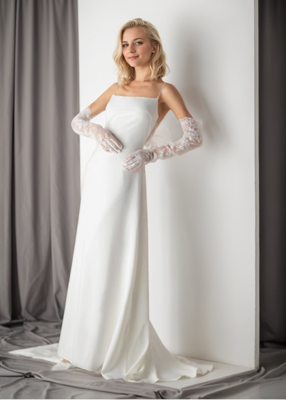 Elara Devotion Bow-Back Satin Wedding Gown