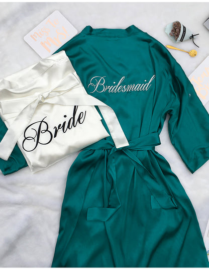 Before the Vows Personalized Satin Bridal Party Robe