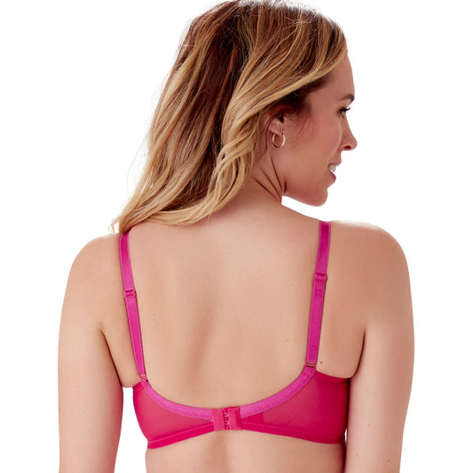 Gossard Glossies Lace Hot Pink Sheer Mesh Molded Bra