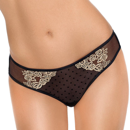 Classic Sheer Mesh Bikini Panty Roza Nefer Gold