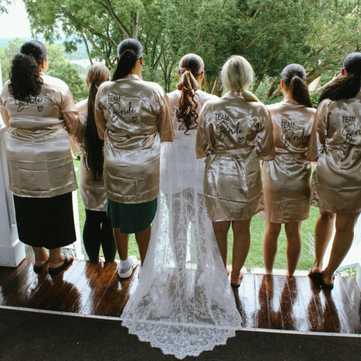 Before the Vows Personalized Satin Bridal Party Robe
