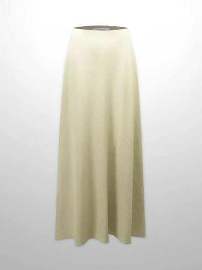 Crinkle Cotton Skirt 37"-Tan by Hailey