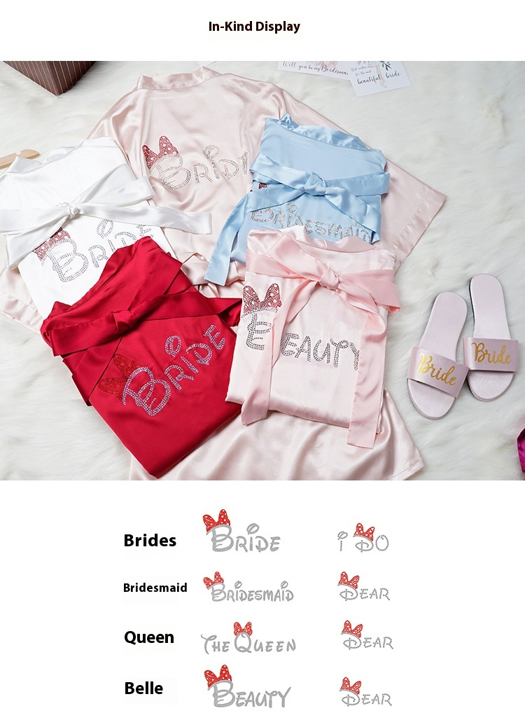 Before the Vows Personalized Satin Bridal Party Robe