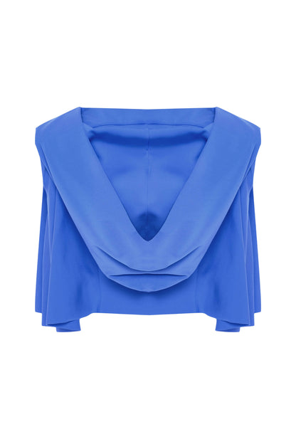 JENDUE Cècile Crop and Vest - Designer Zip-Up Bolero Top