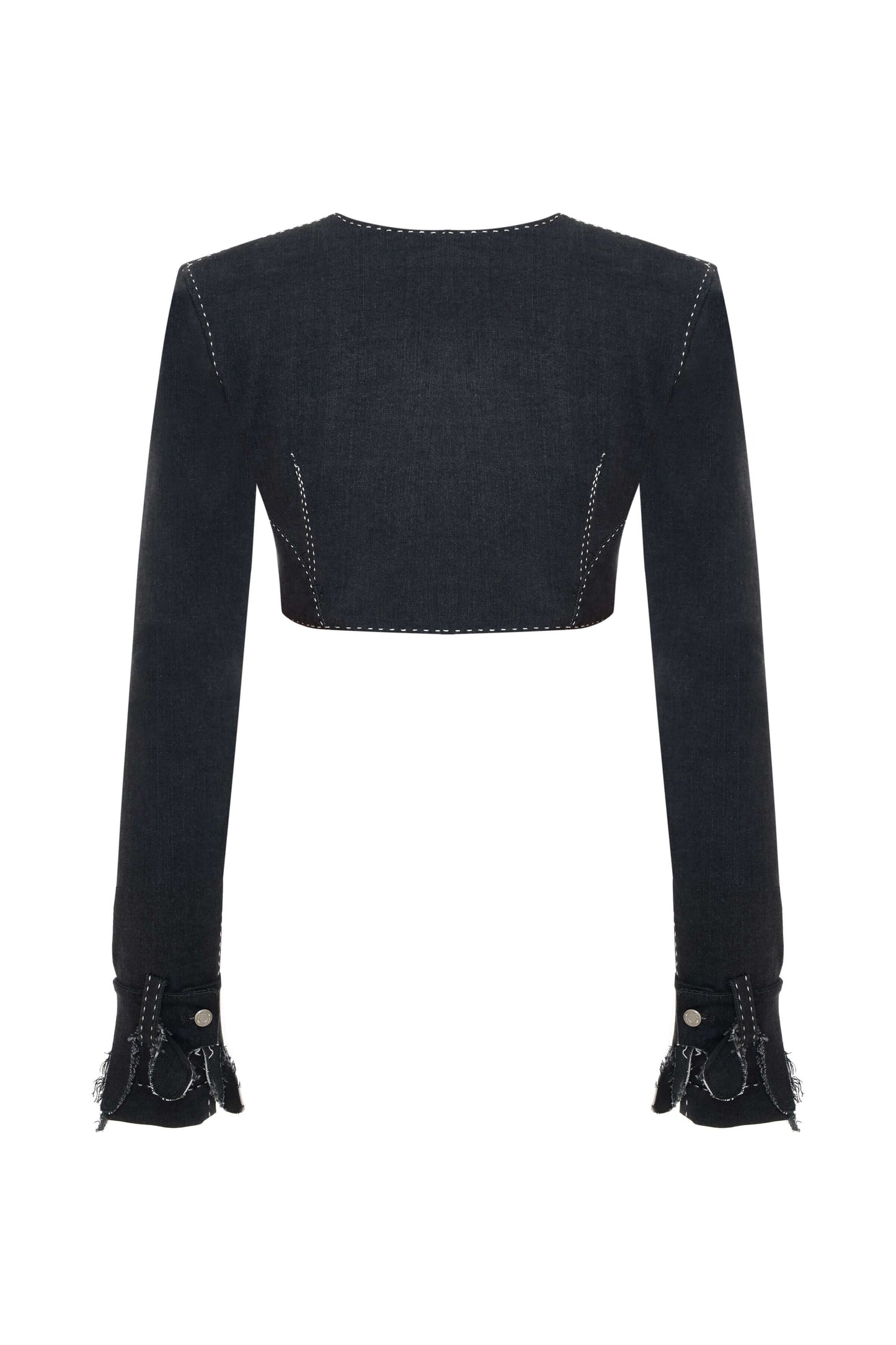 JENDUE Luciano Jacket - Cropped Black Denim Bolero