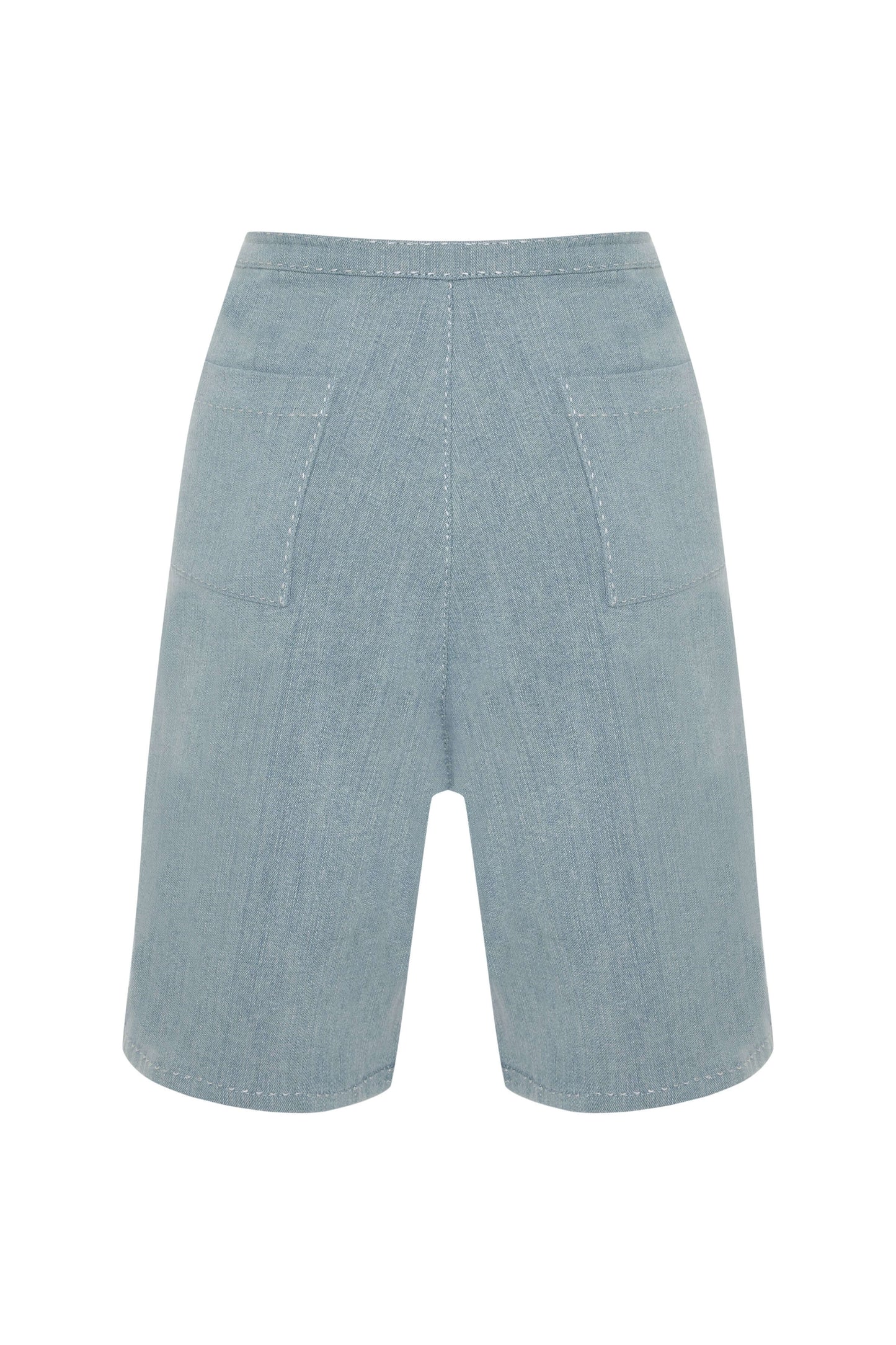 JENDUE Stormbringer Light Blue Denim Cut-Out Shorts