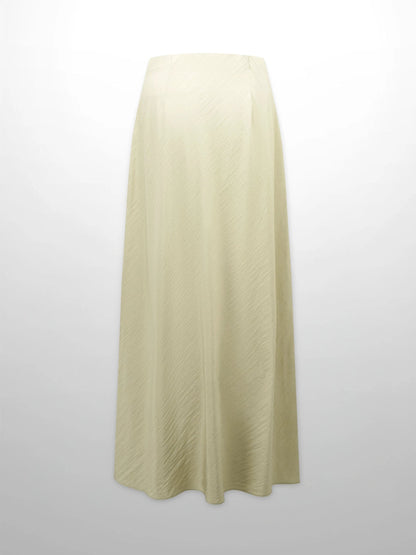 Crinkle Cotton Skirt 37"-Tan by Hailey