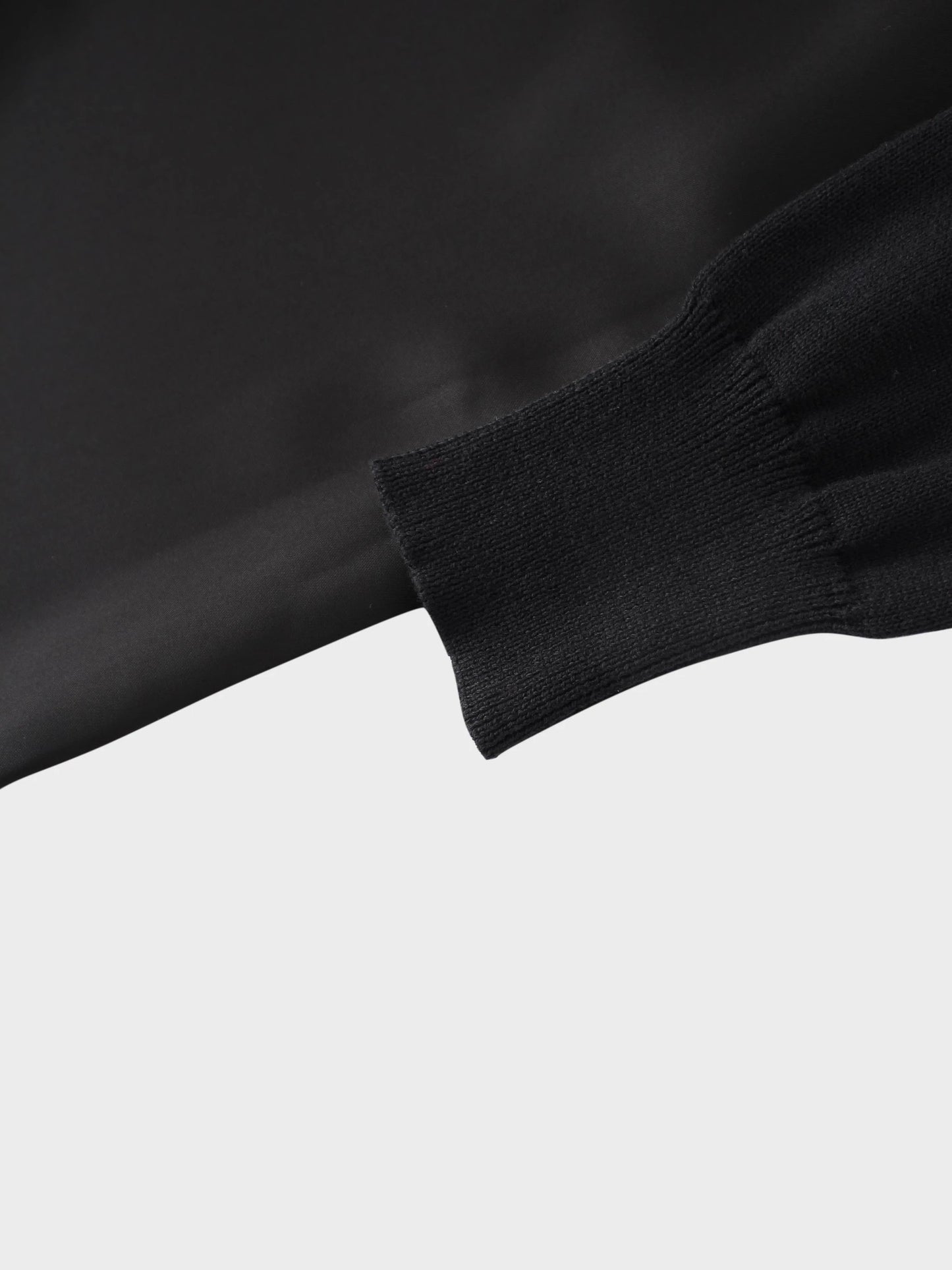 Knit Top Mock Neck Dress-Black by TARI