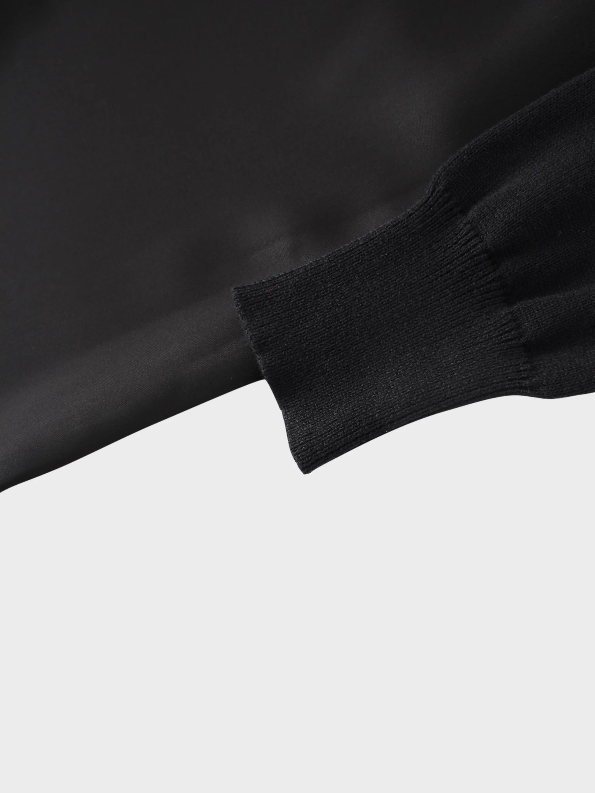 Knit Top Mock Neck Dress-Black by TARI