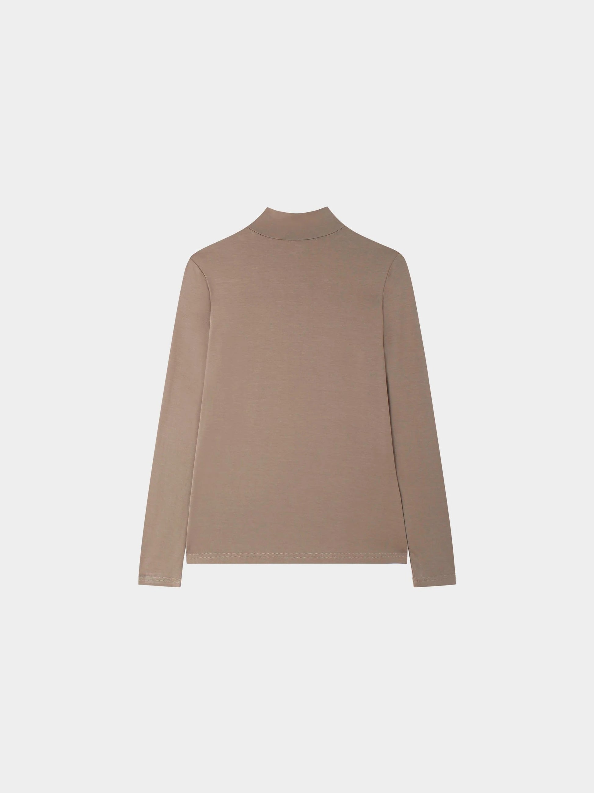 Modal Turtleneck Long Sleeve-Taupe by MELI