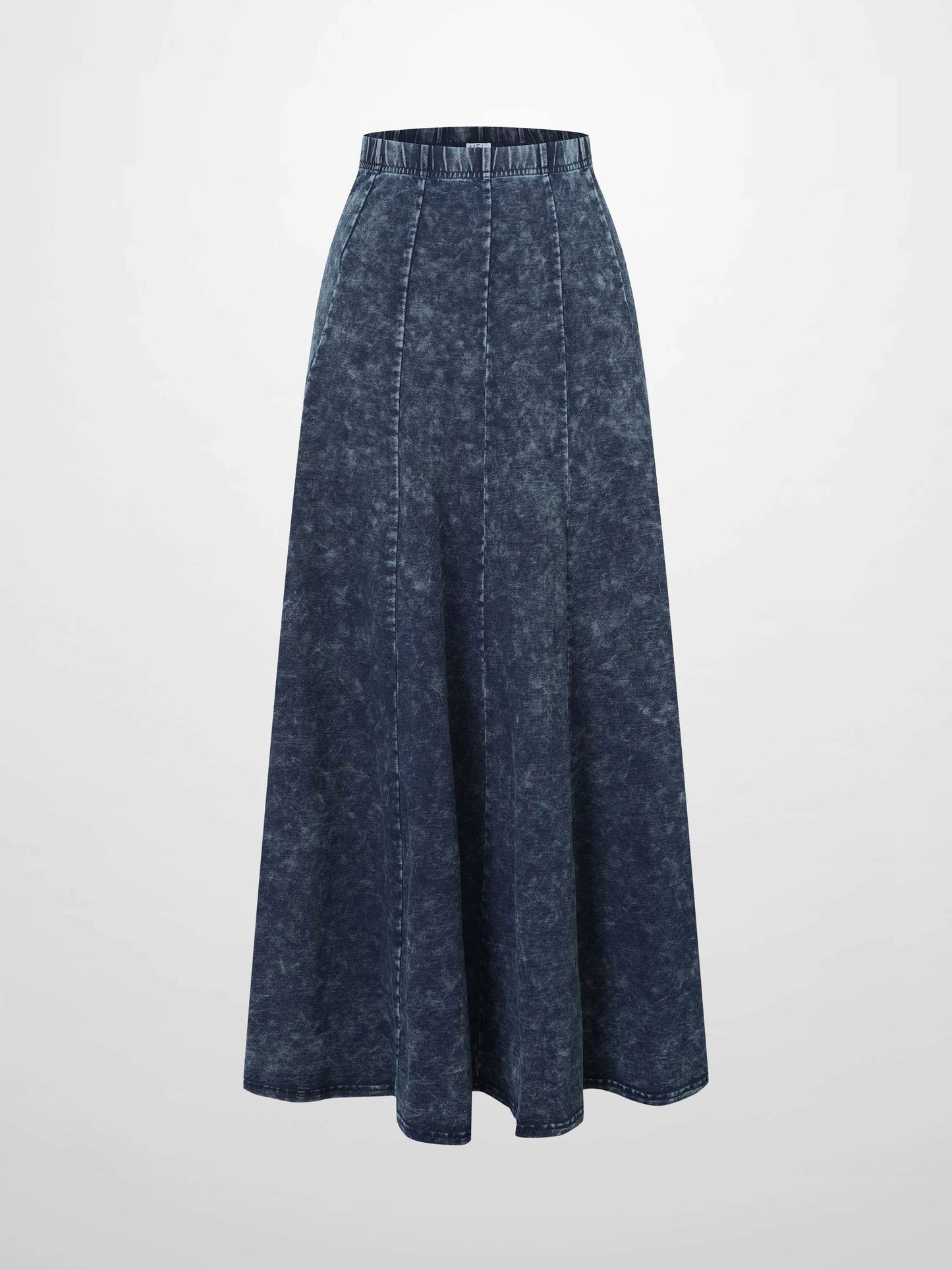 Paneled Flare Skirt 37"-Blue Wash by MELI