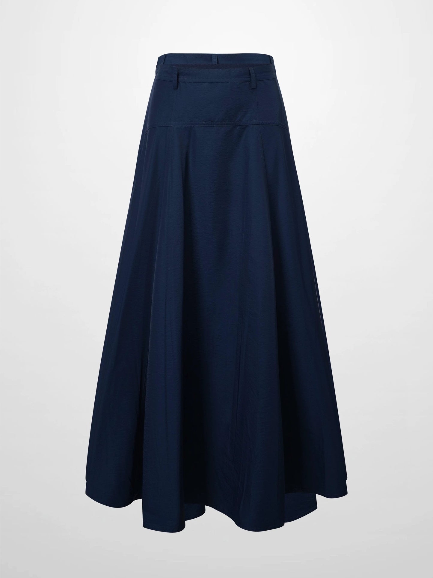 Taffeta Yoke Skirt-Navy by MIRAGE