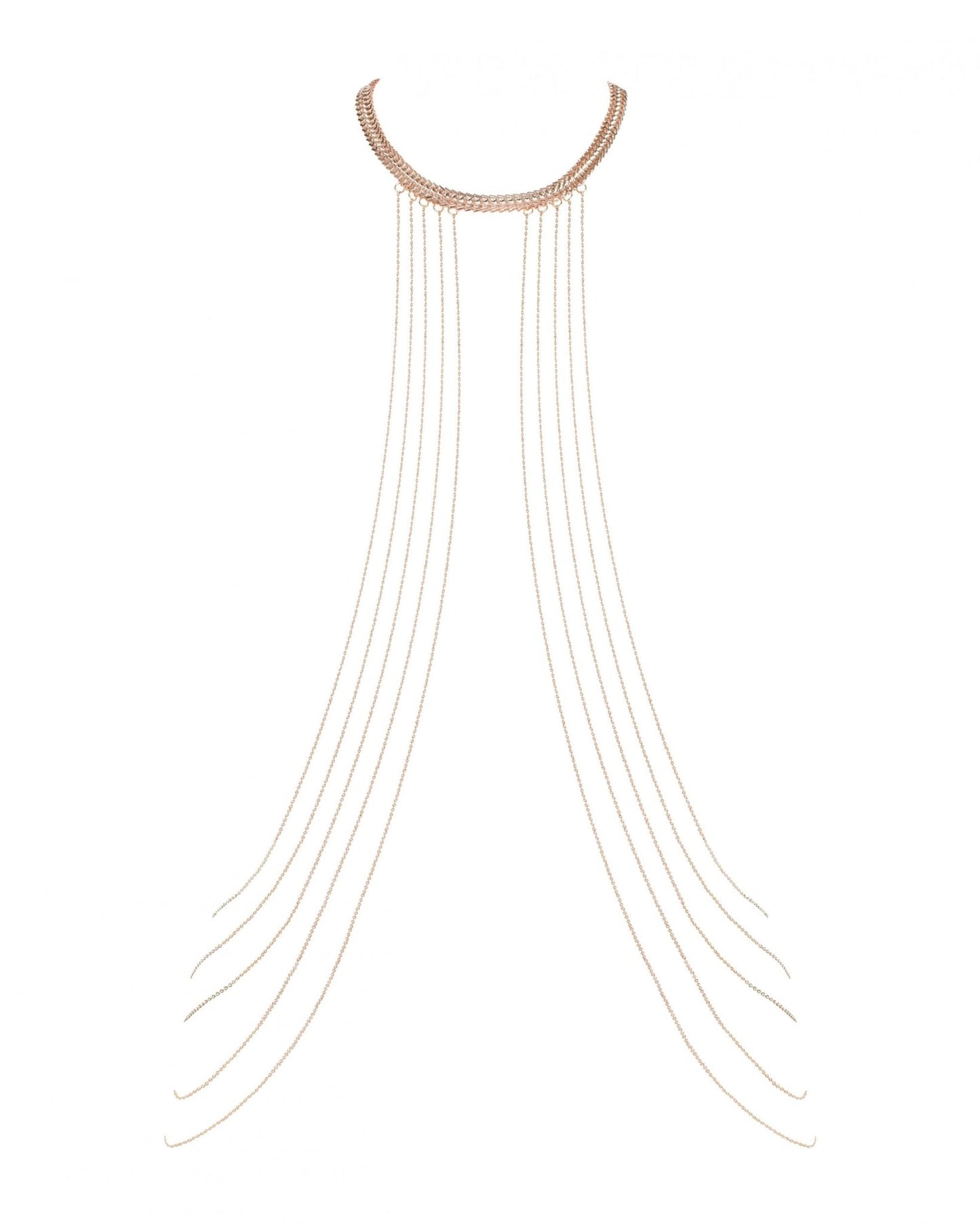 Gold Draped Body Chain Obsessive Bijou - Ansley Effect