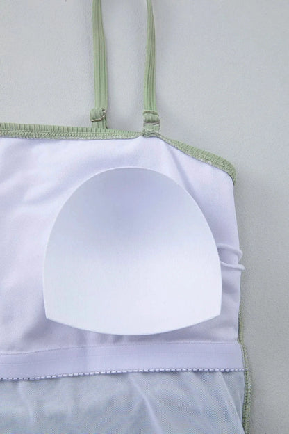 Ribbed Drawstring Sides Cutout One Piece Swimsuit by Trendsi