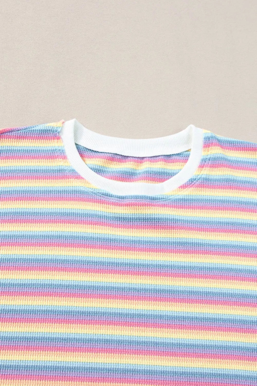 Striped Round Neck Short Sleeve Top and Pants Set by Trendsi