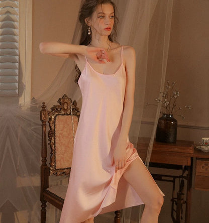 Sabine Satin Knee-Length Nightdress