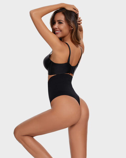 Seamless High-Waisted Shaper Thong Panty（2pcs ）