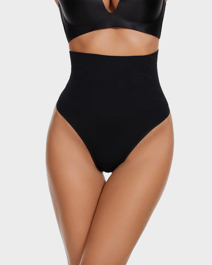 Seamless High-Waisted Shaper Thong Panty（2pcs ）