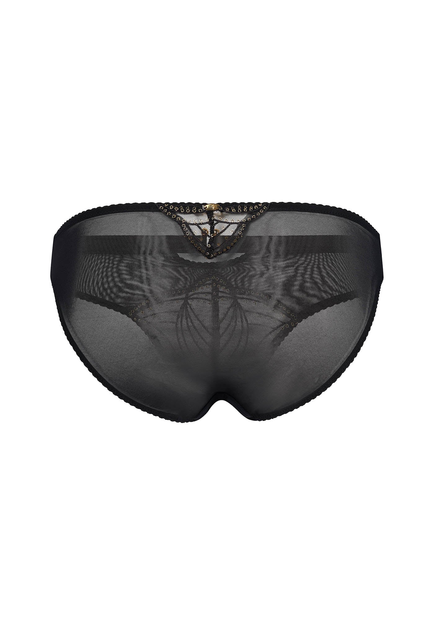 Gossard Viva Black Sheer Embroidered Bikini Panties