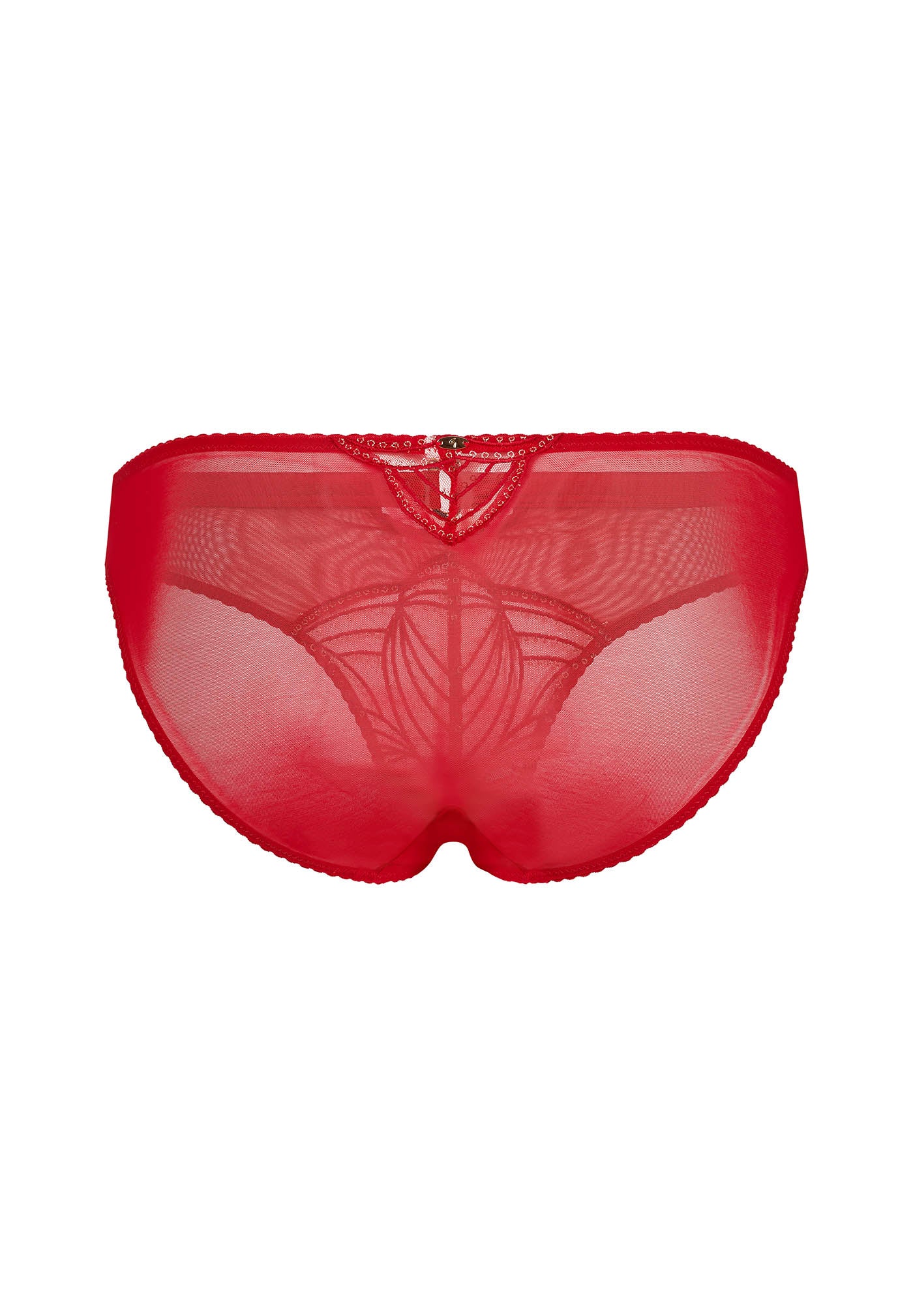 Gossard Viva Red Sheer Embroidered Bikini Panties