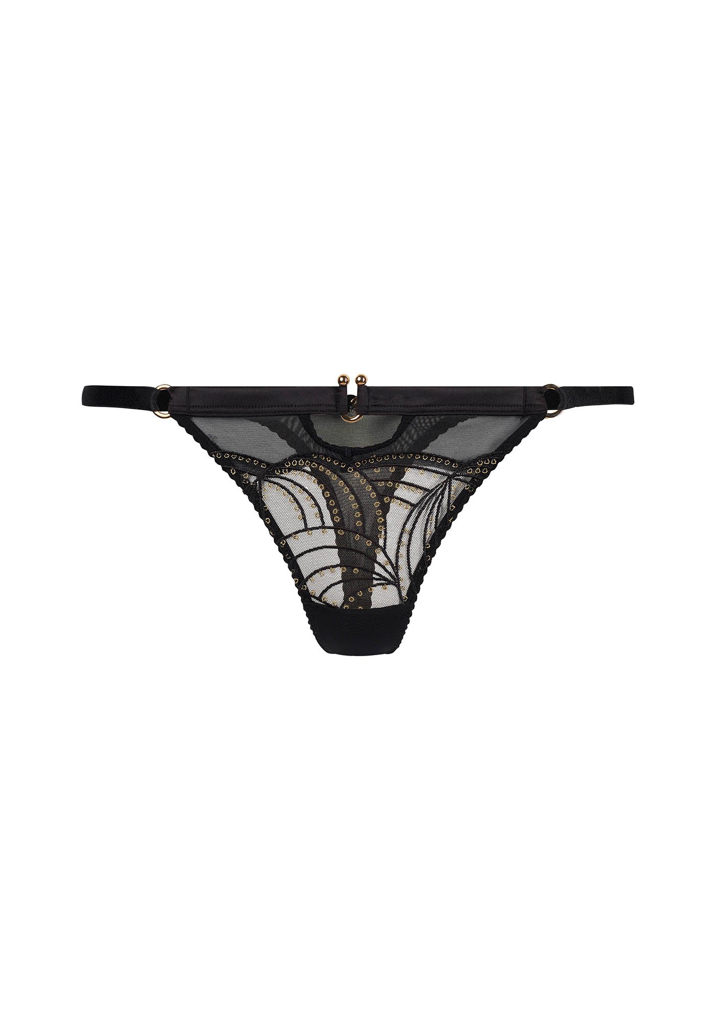 Gossard Viva Black Sheer Thong Panty-4