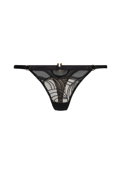 Gossard Viva Black Sheer Thong Panty-4