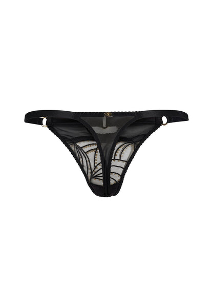 Gossard Viva Black Sheer Thong Panty