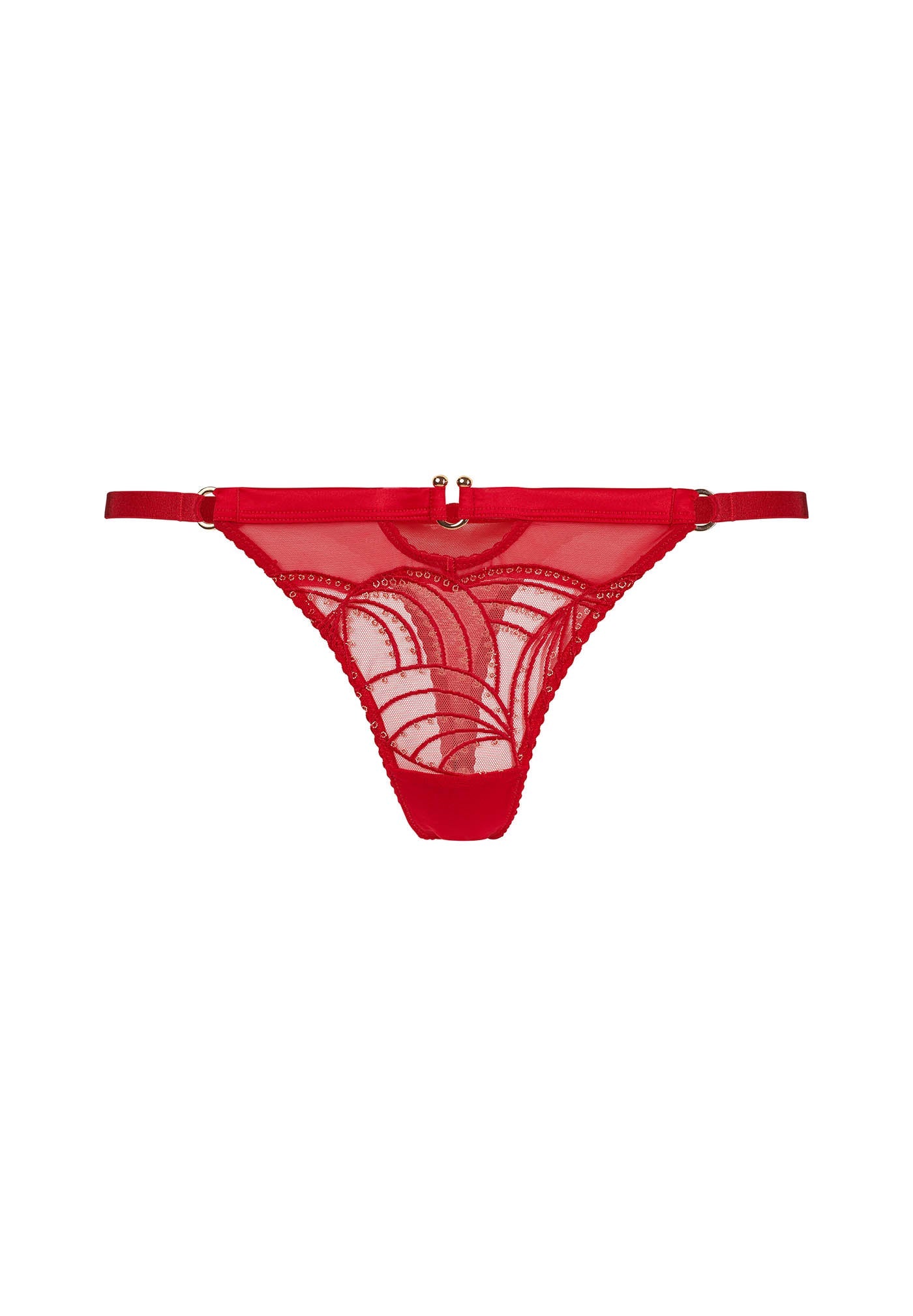Gossard Viva Red Sheer Thong Panty-4