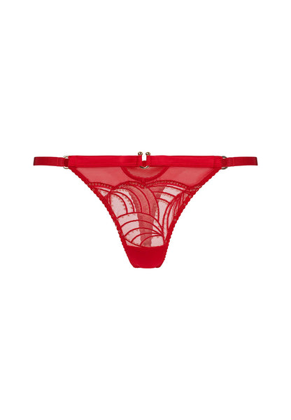 Gossard Viva Red Sheer Thong Panty-4