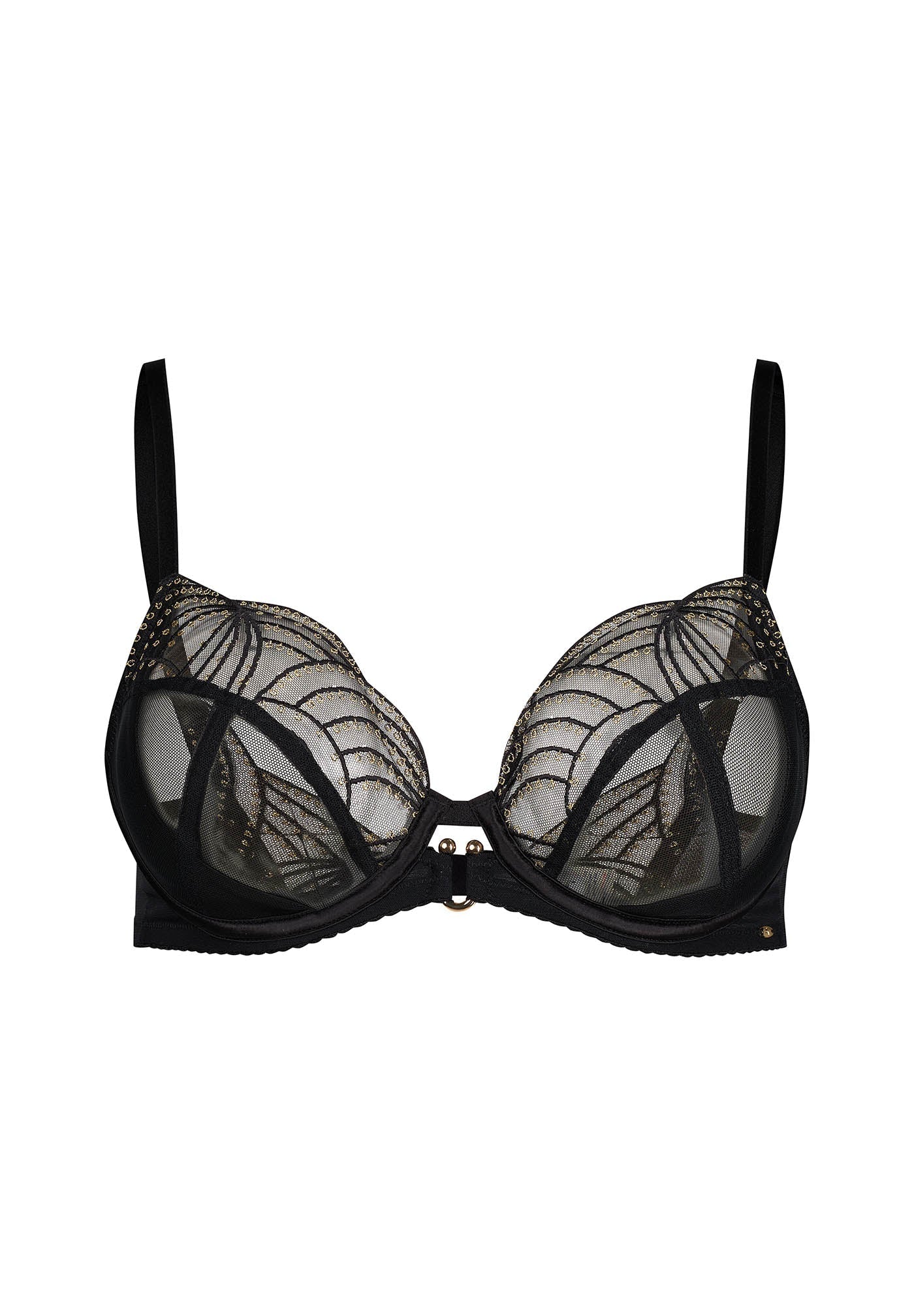Gossard Viva Black Sheer Plunge Bra