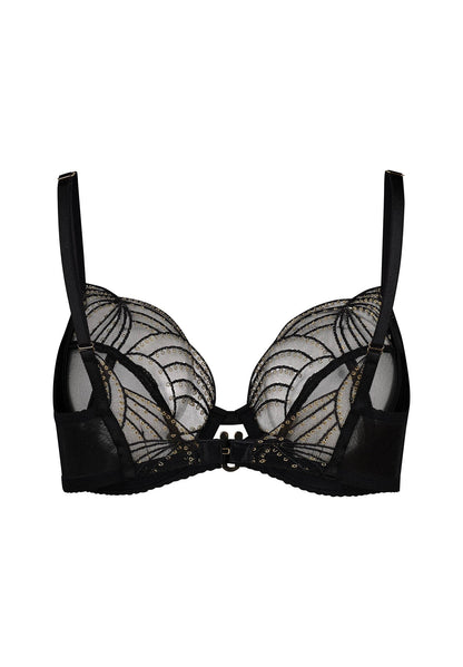 Gossard Viva Black Sheer Plunge Bra
