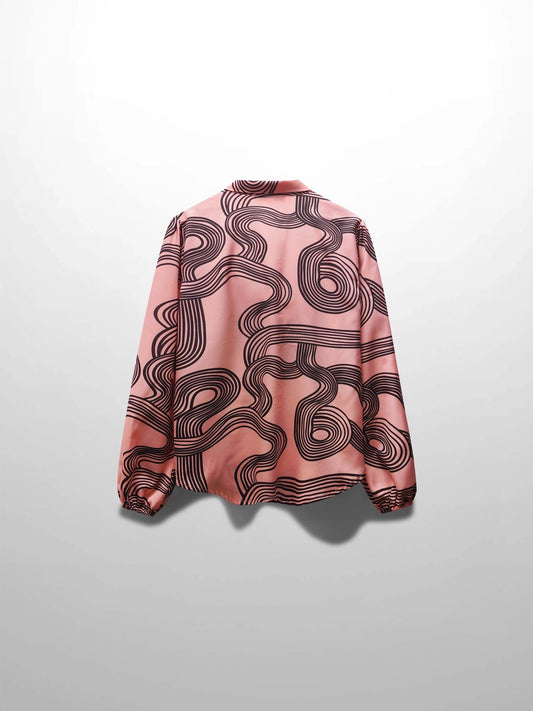 Front Placket Bow Blouse-Black Swirl by MEENA