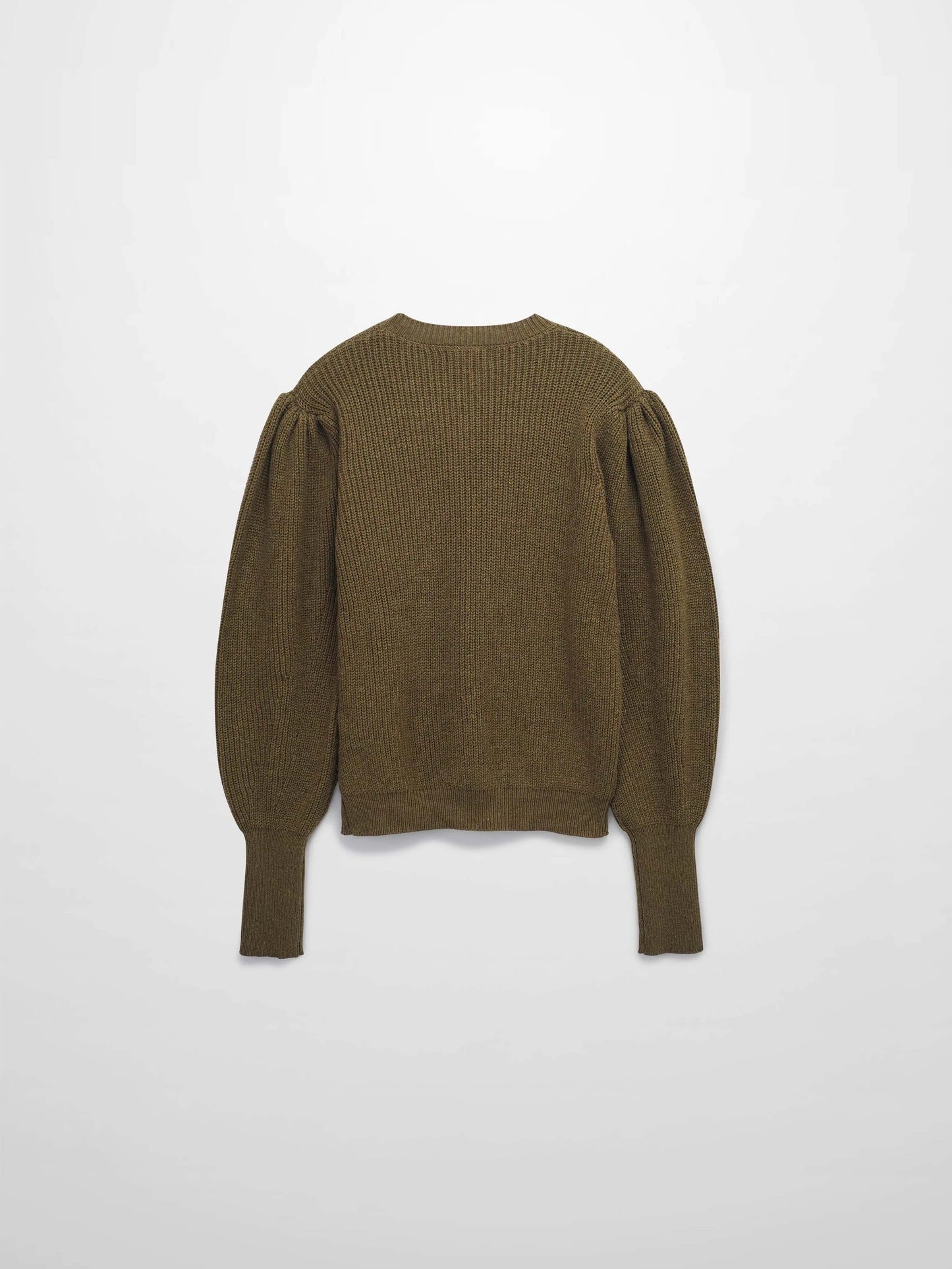 Puff Sleeve Sweater-Olive by MEENA