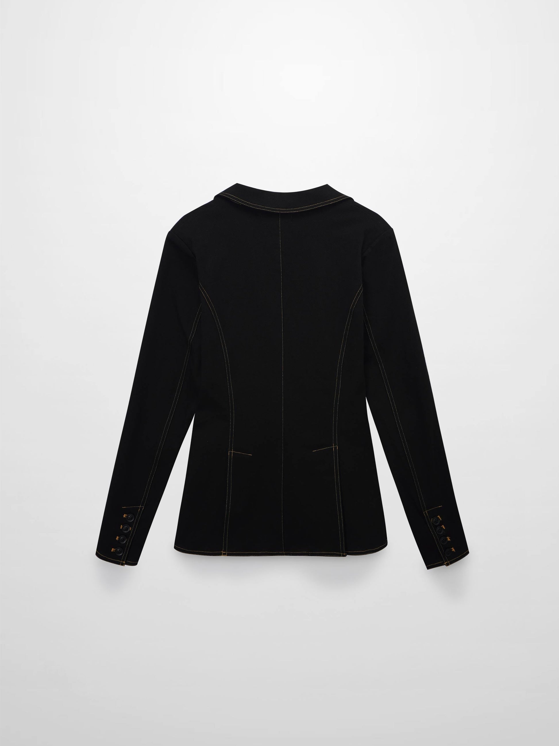 Stretch Denim Blazer-Black by HAILEY