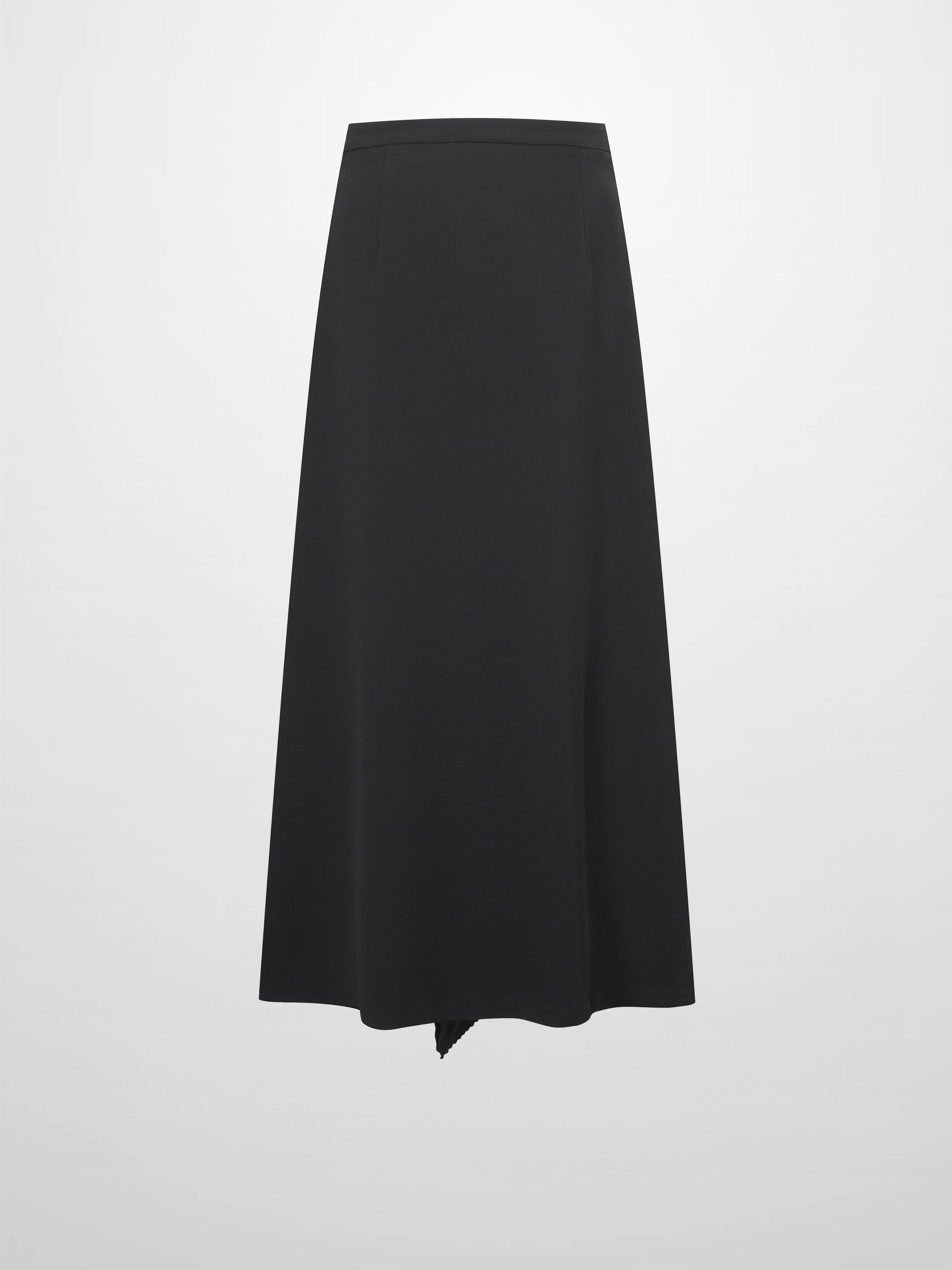 Side Ruffle Skirt-Black by MEENA