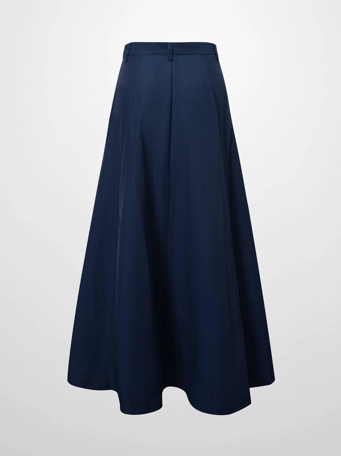 Taffeta Yoke Skirt-Navy by MIRAGE