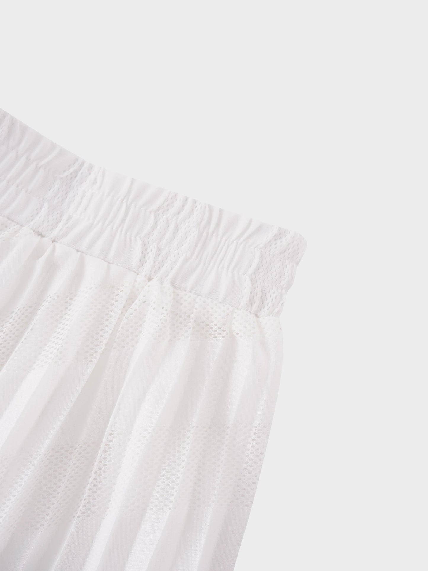 Perforated Pleated Skirt-White by MIRAGE