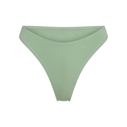 Organic Hemp Thong - Natural Breathable Comfort with Antimicrobial Properties in Matcha Green by Net Positive