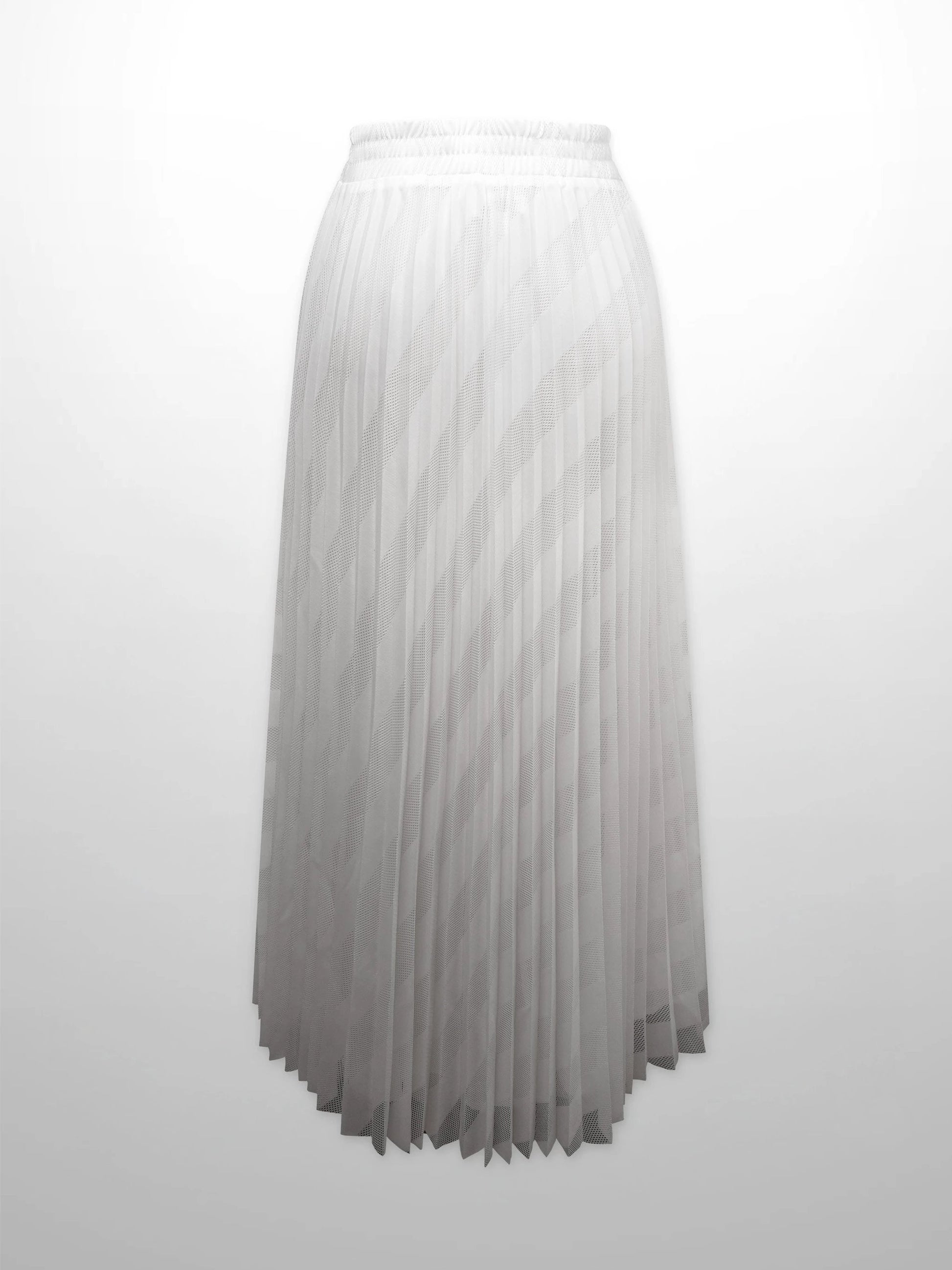 Perforated Pleated Skirt-White by MIRAGE