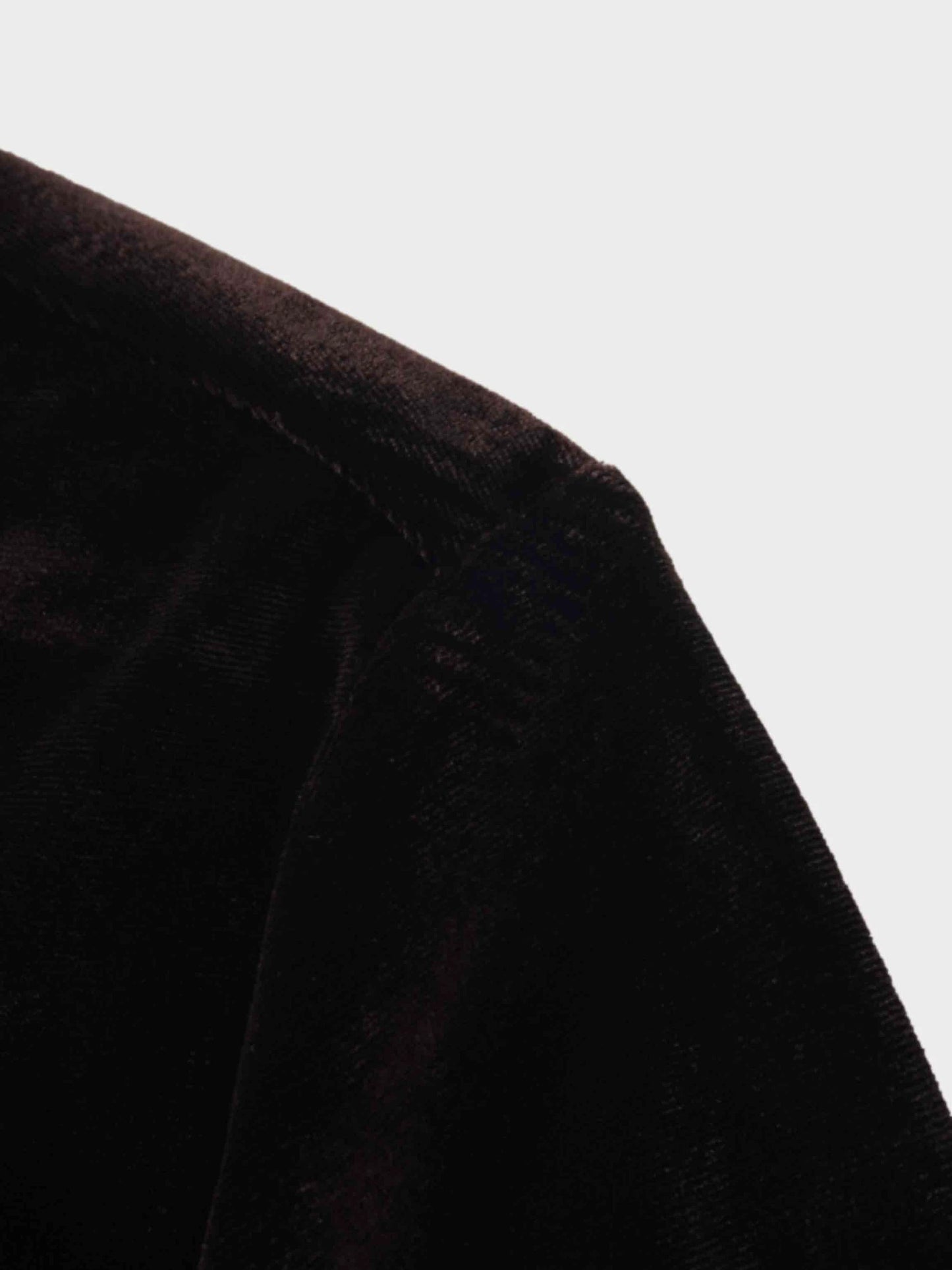 Velour Button Down Blouse-Brown by MEENA
