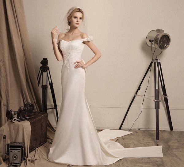 Florienne Sonata Beaded Lace Off-Shoulder Mermaid Gown