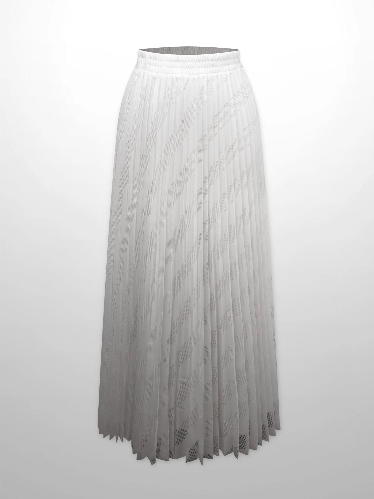Perforated Pleated Skirt-White by MIRAGE