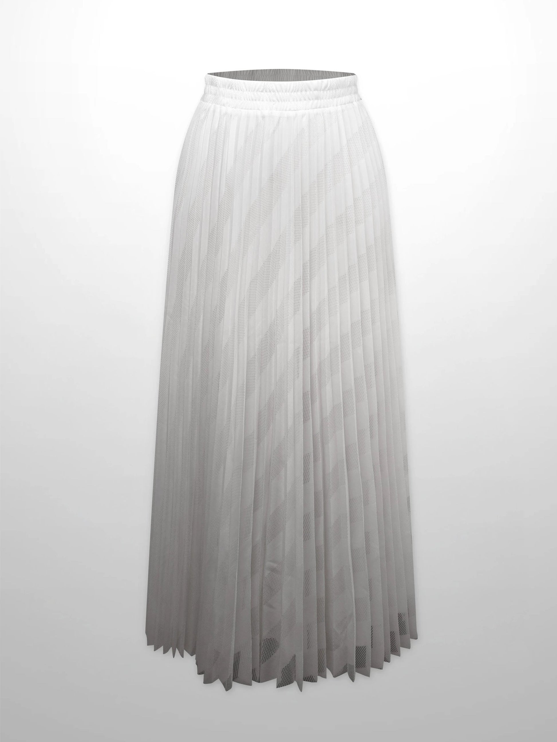 Perforated Pleated Skirt-White by MIRAGE