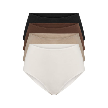 Essentials High-Rise Brief 4-Pack - Breathable Comfort with Hemp and Organic Cotton