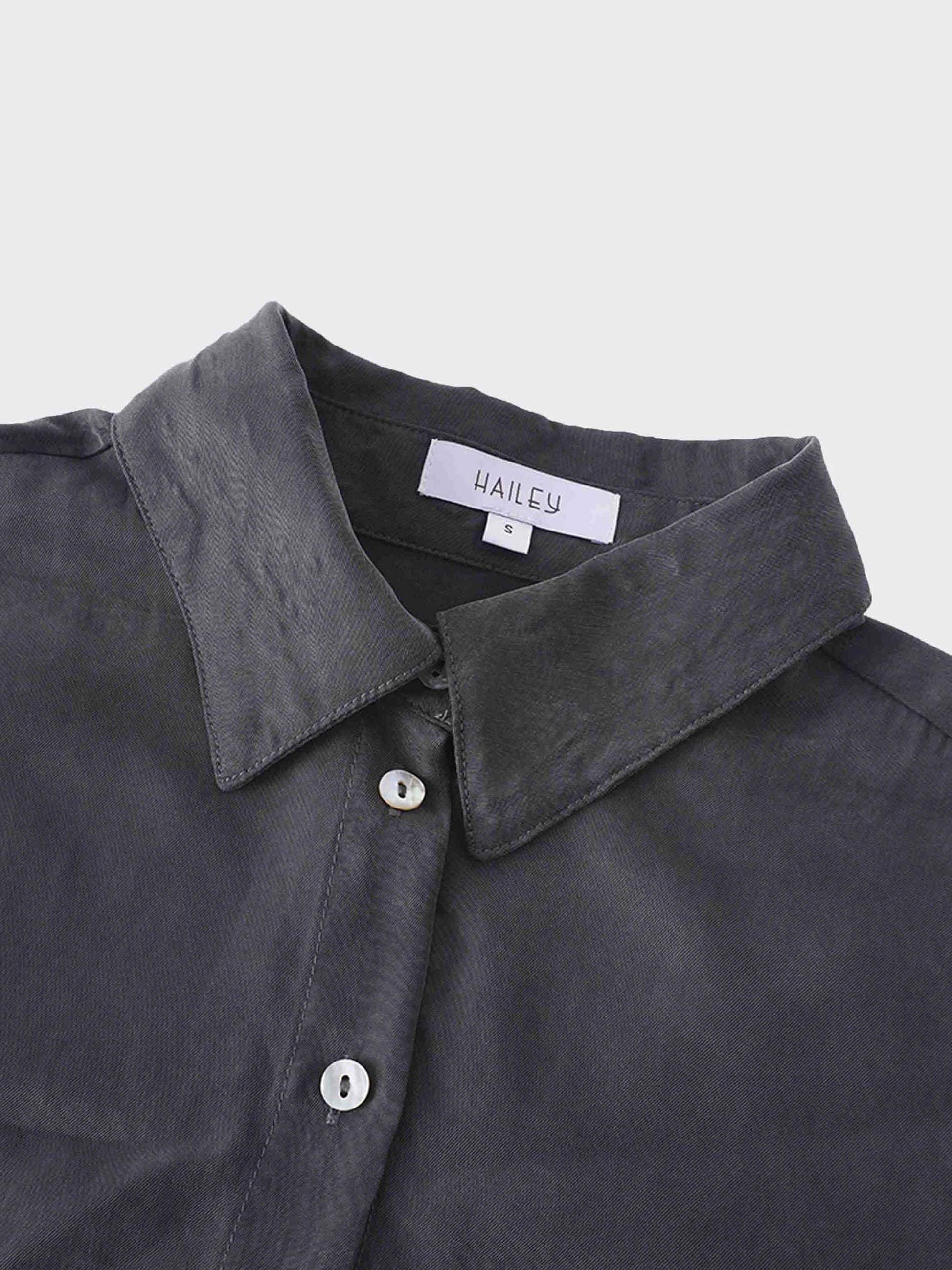 Cupro Blouse-Grey by Hailey