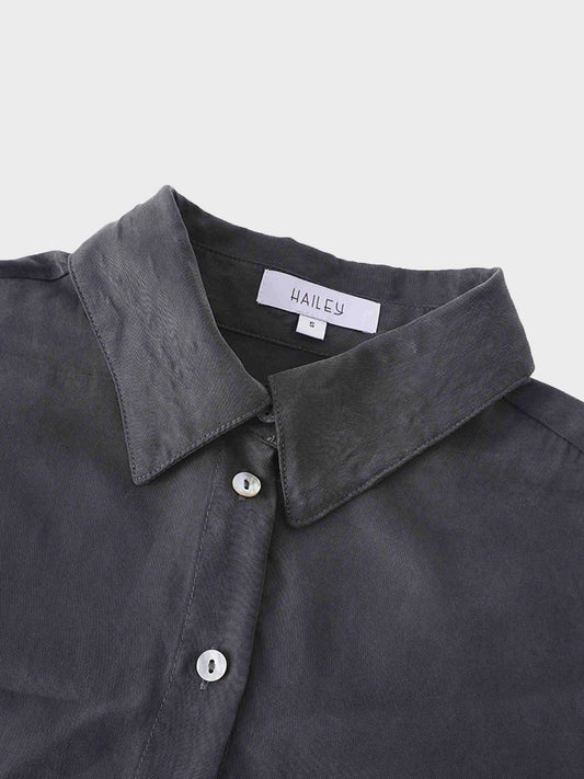 Cupro Blouse-Grey by Hailey