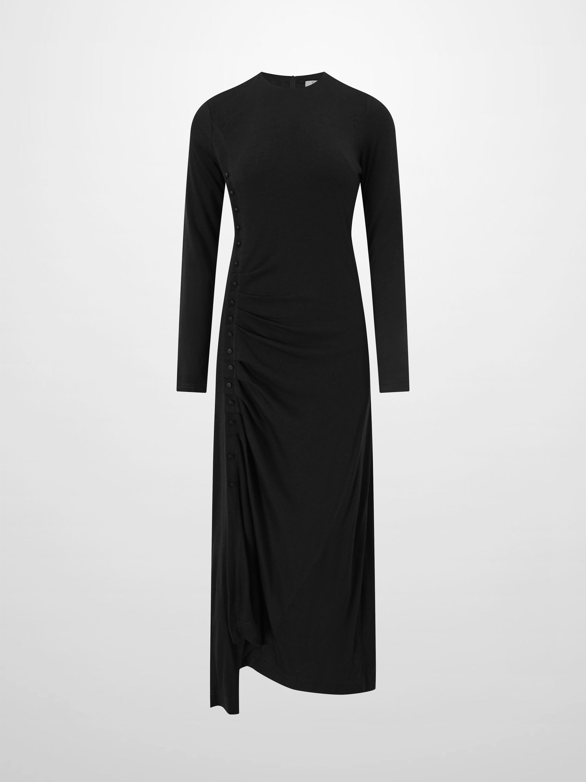Side Shirred Button Down Knit-Black by TARI