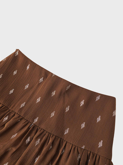 Chiffon Layered Skirt-Gold Brushed by SPACE