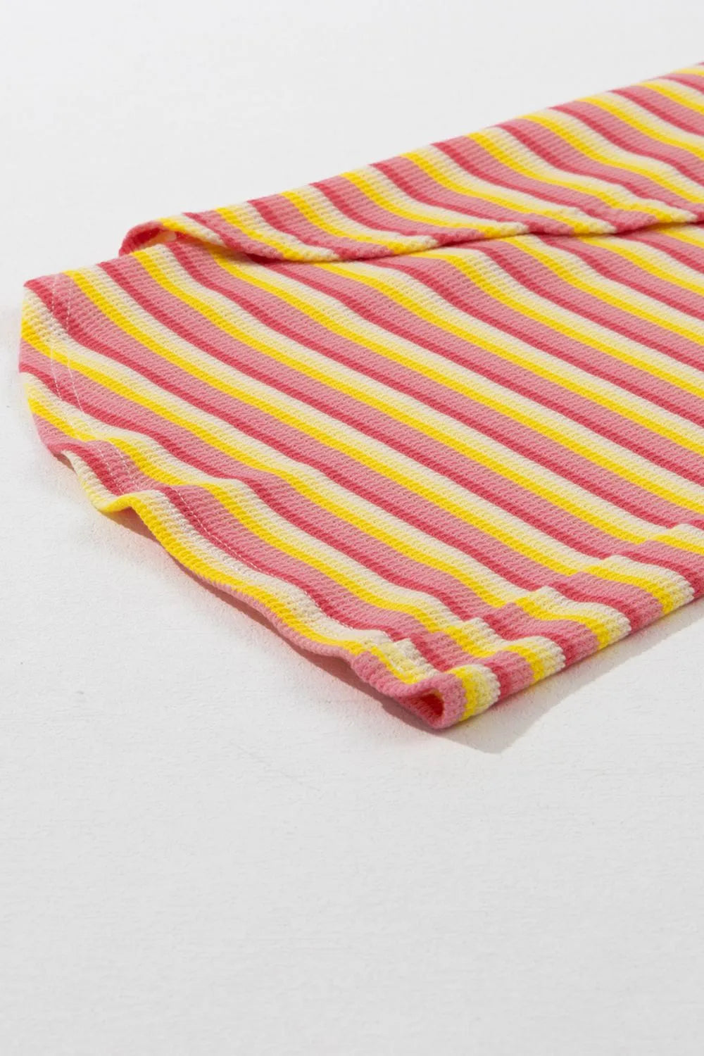 Striped Round Neck Short Sleeve Top and Pants Set by Trendsi